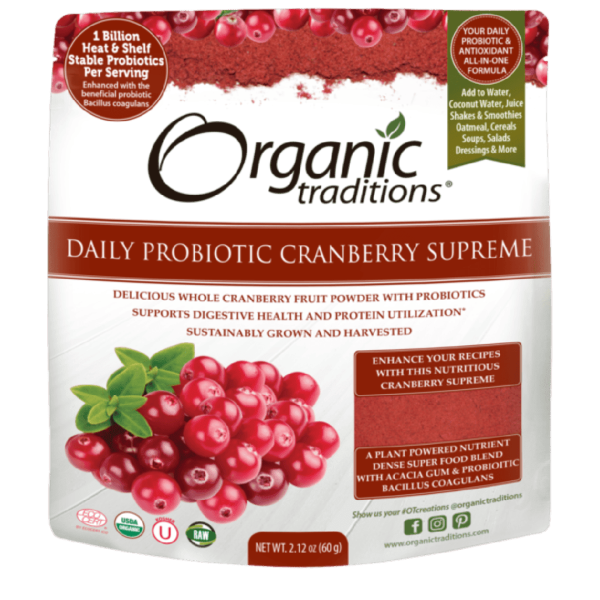 Organic traditions - probiotic cranberry supreme - 60g Cheap