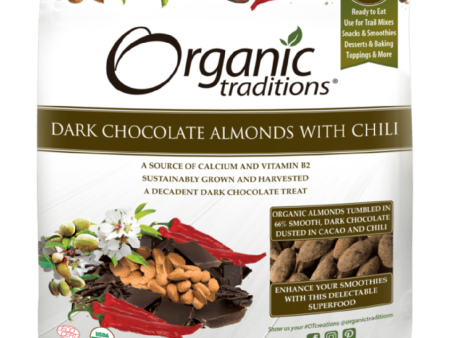 Organic - dark chocolate covered almonds with chili Sale