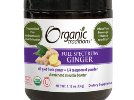 Organic traditions - ginger smoothie booster - 33g For Discount