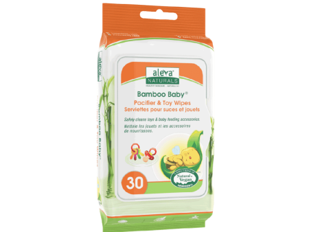 Aleva - bamboo paci&toy wipes 30 ct Online now