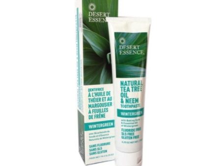 Desert essence - tea tree oil and neem toothpaste - wintergreen 176 g Fashion