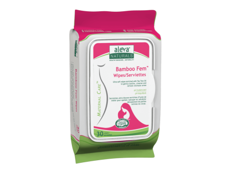 Aleva naturals- bamboo fem wipes- 30 serviettes Online now