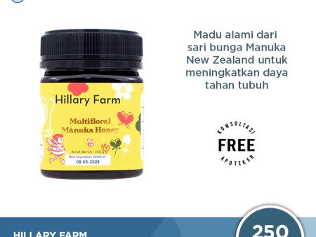 Multifloral Manuka Honey Hillary Farm 250 Gram - 100 % Madu Manuka Asli Supply