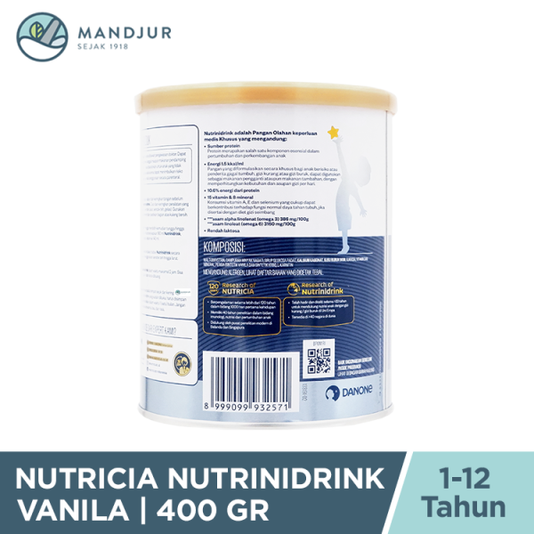 Nutricia Nutrinidrink Powder Vanila 400 gram Cheap