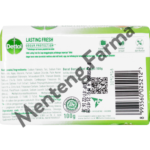 Sabun Mandi Batang Dettol Profresh Lasting Fresh 105 gram Discount