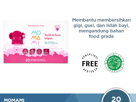 Momami Tooth & Gum 20 Lembar - Tisu Basah Gigi dan Gusi Bayi For Sale