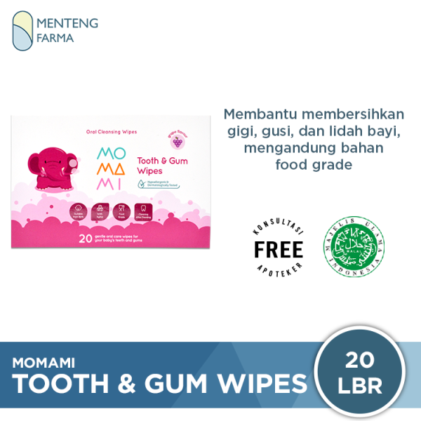 Momami Tooth & Gum 20 Lembar - Tisu Basah Gigi dan Gusi Bayi For Sale