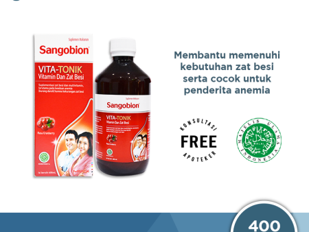 Sangobion VITA-TONIK 400 mL - Suplemen Penambah Darah   Anemia Online Hot Sale