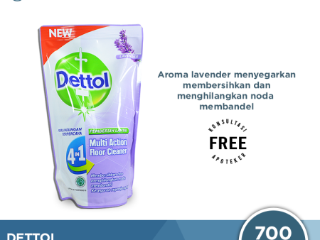 Dettol Multi Action Floor Cleaner Lavender 700 ML - Pembersih Lantai Online