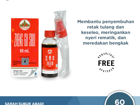 Zheng Gu Shui 60ml - Obat Gosok Keseleo dan Patah Tulang Online Sale