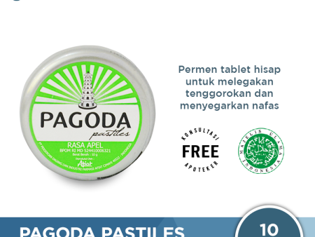 Pagoda Pastiles Rasa Apel 10 Gram - Permen Pelega Tenggorokan on Sale