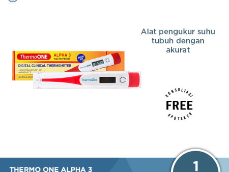 Thermo One Alpha 3 Digital Clinical Thermometer - Alat Pengukur Suhu Tubuh Fashion