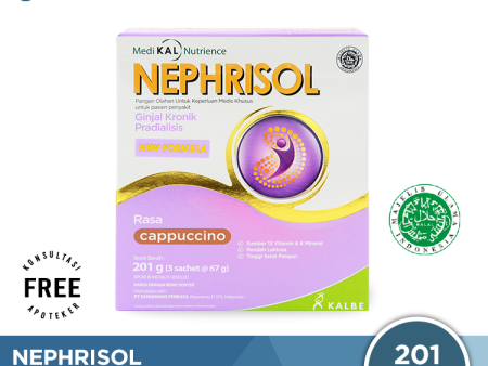 Nephrisol Cappucino 201 Gram - Susu Rendah Protein Khusus Pasien Ginjal Predialisis For Discount