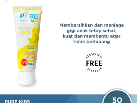 Pure Kids Toothpaste Banana 50 Gram - Pasta Gigi Anak Tanpa Detergen Cheap