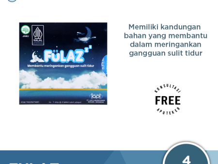 Fulaz 4 Tablet - Meringankan Gangguan Sulit Tidur on Sale