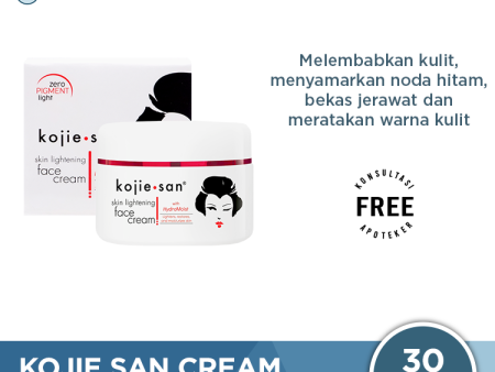 Kojie San Face Lightening Cream 30g - Mencerahkan dan Menyamarkan Noda Hitam Hot on Sale