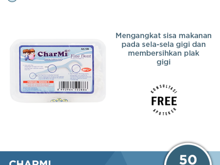 Charmi Dental Floss Pick Art 189 Isi 50 Pcs - Benang Pembersih Sela Gigi For Discount