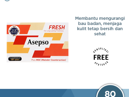 Asepso Fresh 80 Gram - Sabun Batang Antiseptik Fashion