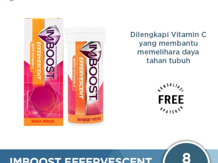 Imboost Effervescent with Vitamin C Rasa Jeruk 8 Tablet For Cheap