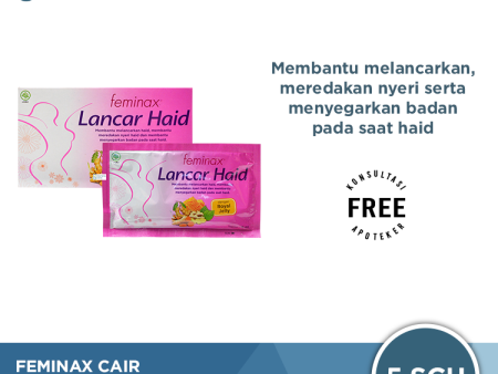 Feminax Cair Lancar Haid 5 Sachet - Meredakan Nyeri Haid Online