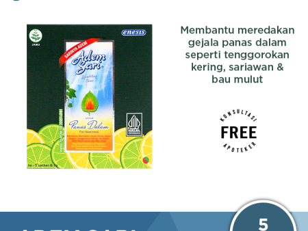 Adem Sari Dus Isi 5 Sachet Discount