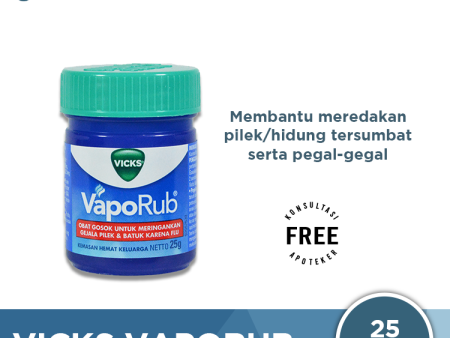 Vicks VapoRub 25 gr - Obat Oles Pereda Batuk dan Pilek Cheap