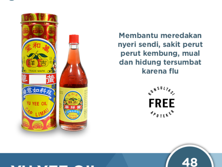 Yu Yee Oil (Cap Limau) 48 ml - Minyak Pereda Nyeri Sendi & Sakit Perut For Discount