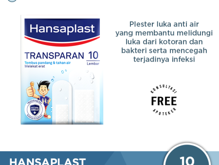 Hansaplast Plester Transparan 10 Lembar - Plester Transparan Anti Air For Discount