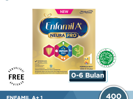 Enfamil A+ Tahap 1 Susu Formula Bayi Plain 400 gr Discount