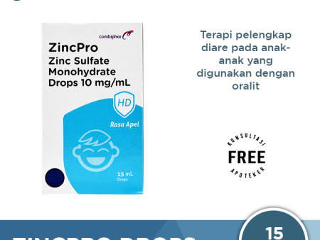 ZincPro Drop 15 mL - Pelengkap Pengobatan Diare Anak For Discount