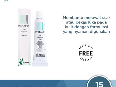 Sodermix Cream 15 gr - Merawat Scar atau Bekas Luka For Discount