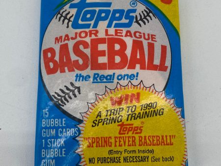 1989 Topps Major League Baseball MLB Single Card Pack 15 Cards and Gum For Sale