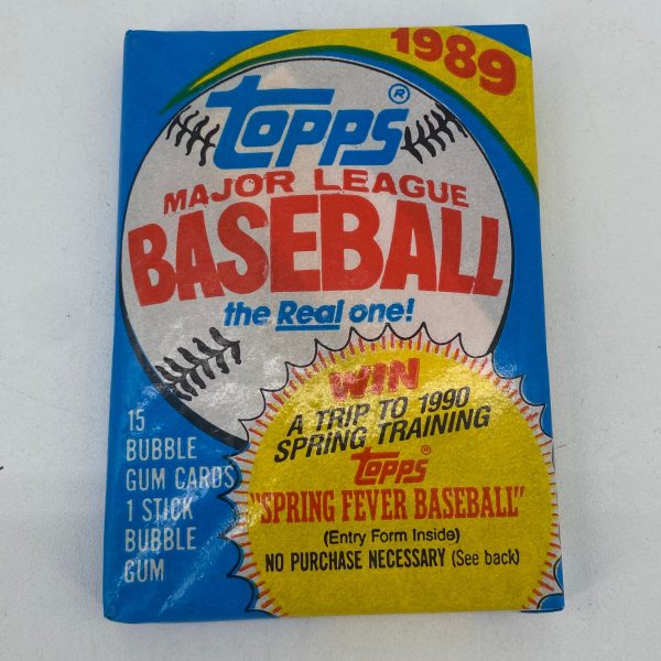 1989 Topps Major League Baseball MLB Single Card Pack 15 Cards and Gum For Sale