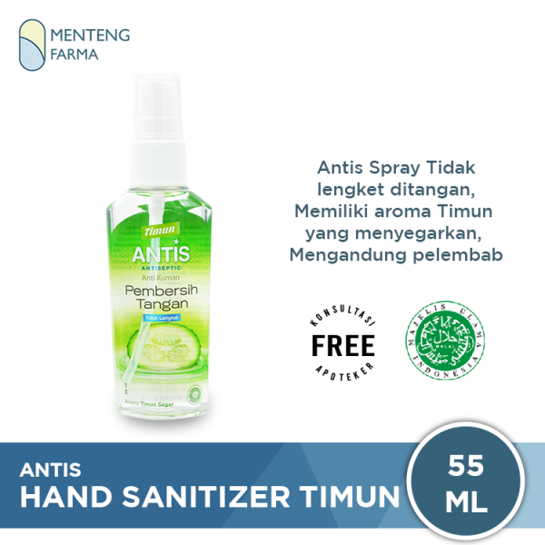 Antis Hand Sanitizer Spray Timun 55 mL - Pembersih Tangan Anti Kuman Online Hot Sale