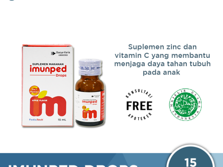 Imunped Drops 15 mL - Suplemen Zinc dan Vitamin C Anak Cheap