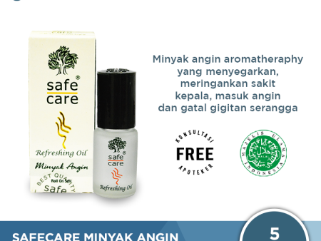 Safe Care Minyak Angin Aromatherapy Refreshing Oil 5 mL Cheap