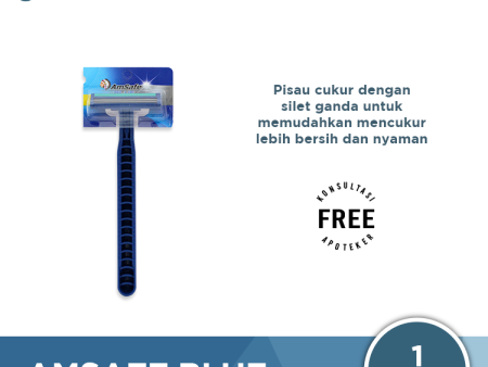 AmSafe Blue - Alat Cukur Dengan Silet Ganda Supply