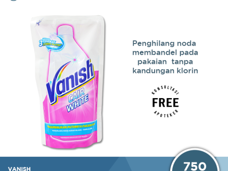 Vanish Cair White Pouch 750 mL - Penghilang Noda Membandel Pakaian Putih Tanpa Klorin Hot on Sale