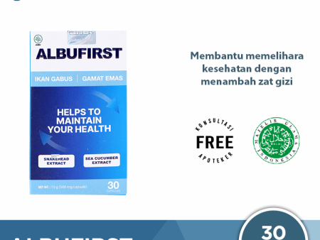 Albufirst 30 Kapsul - Suplemen Kesehatan dengan Ekstrak Ikan Gabus Hot on Sale