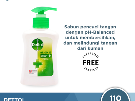 Dettol Handwash Original 110 ML - Sabun Cuci Tangan Antibakteri Aroma Pine Online now