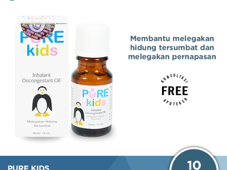 Pure Kids Inhalant Decongestant Oil 10 mL - Pelega Hidung Tersumbat on Sale