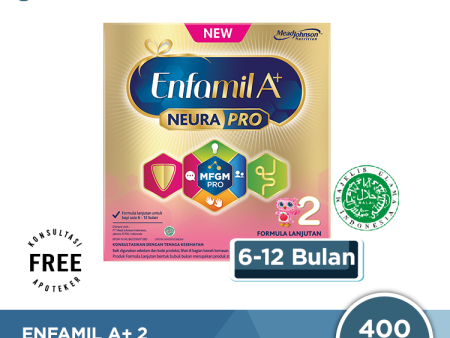 Enfamil A+ Tahap 2 Susu Formula Bayi Plain 400 Gr For Sale