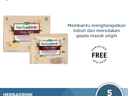 Herbadrink Susu Jahe - Minuman Serbuk Menghangatkan Badan Hot on Sale