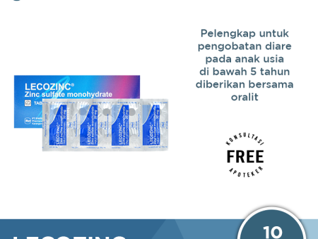 Lecozinc 10 Tablet - Obat Pelengkap Diare Anak Hot on Sale