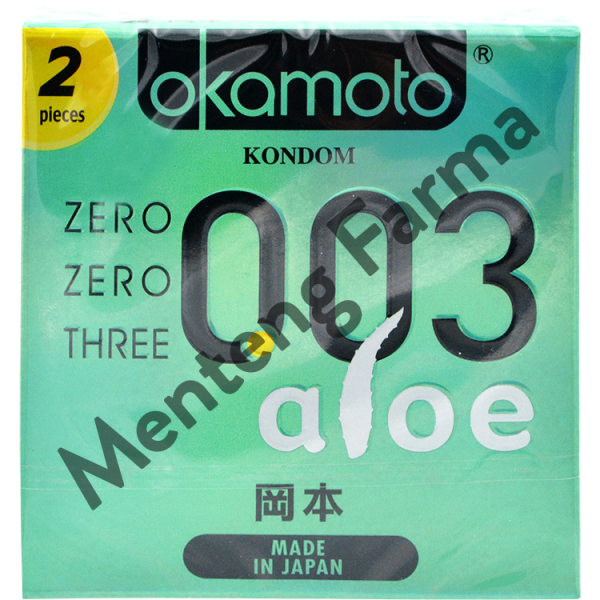 Kondom Okamoto 003 Aloe 2 Pcs - Dengan Aloe Vera Essence Discount