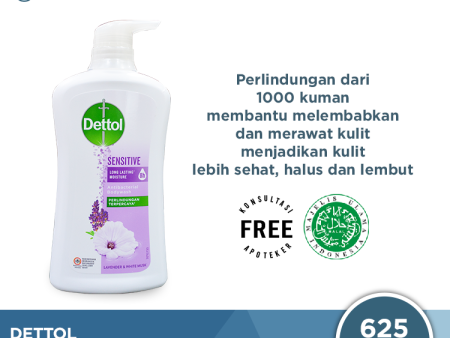 Sabun Mandi Cair Dettol Sensitive - 625 Gram Fashion