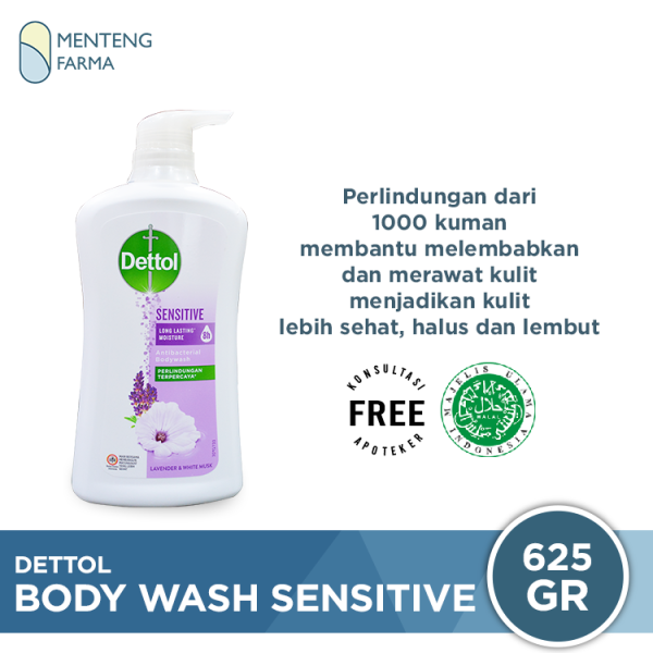 Sabun Mandi Cair Dettol Sensitive - 625 Gram Fashion