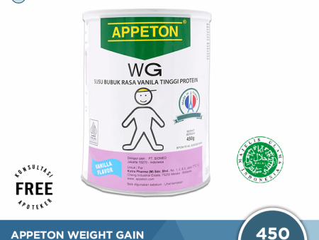 Appeton Weight Gain Child Vanila 450 gr - Susu Tinggi Protein Penambah Berat Badan Online Sale