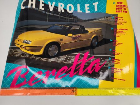 Chevrolet Beretta 1990 Pace Car POSTER! For Sale