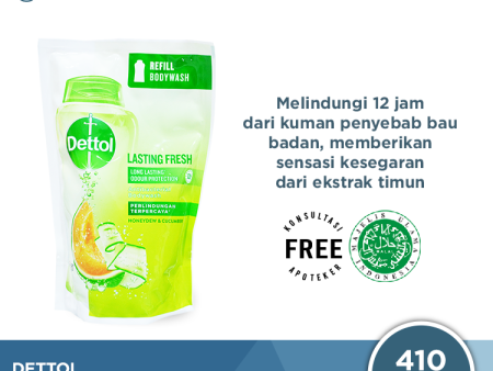 Sabun Mandi Cair Dettol ProFresh - Lasting Fresh (410 Gram) Cheap